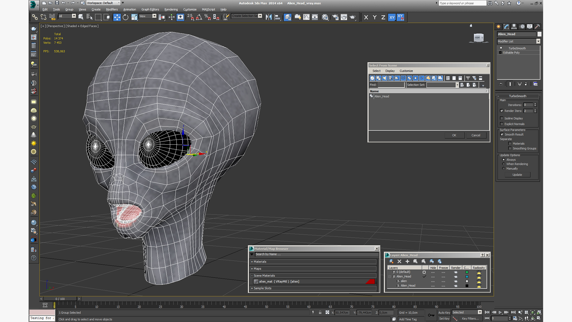 3D model Alien Head