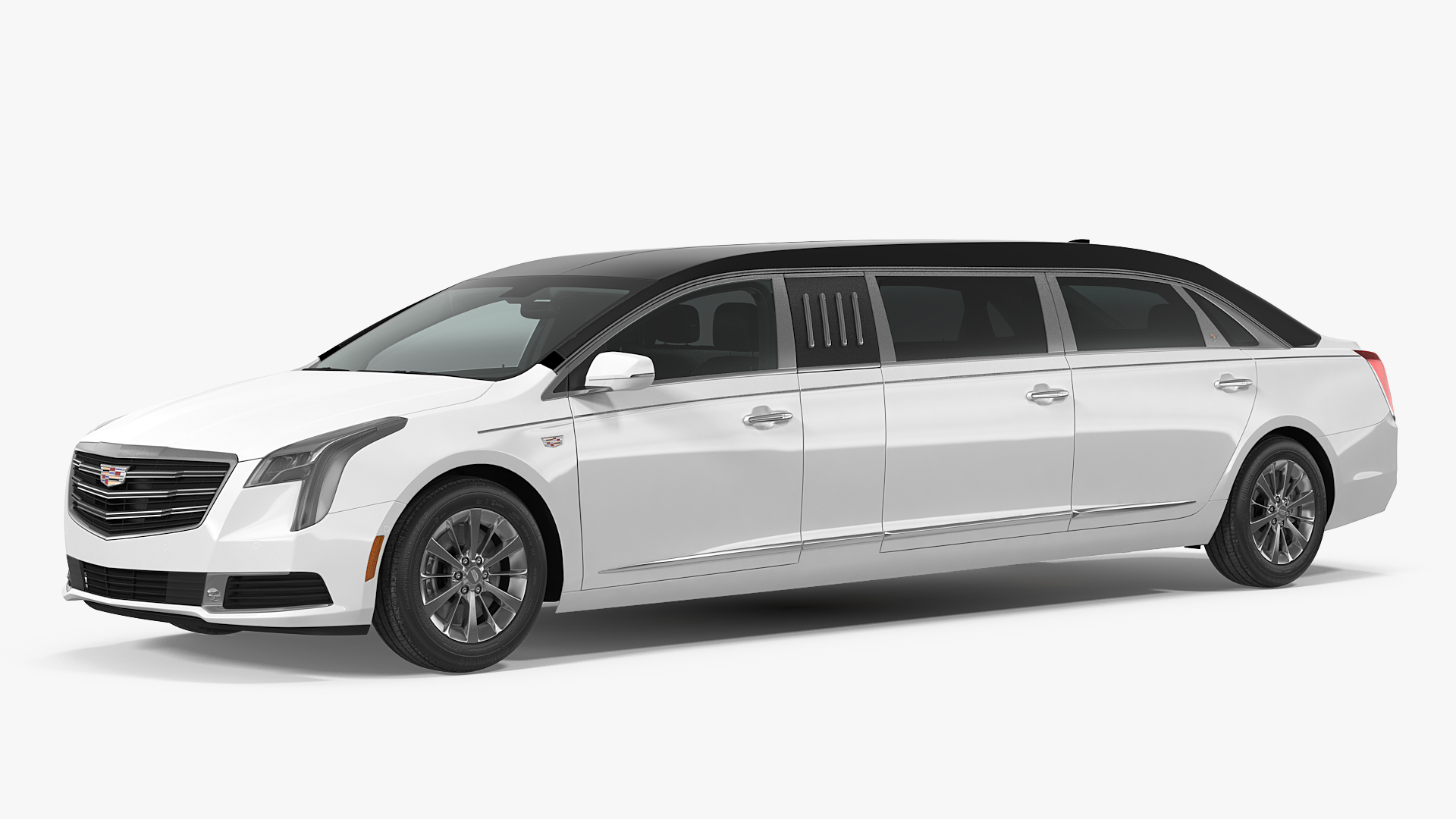 Cadillac Six Door Limousine Rigged 3D model