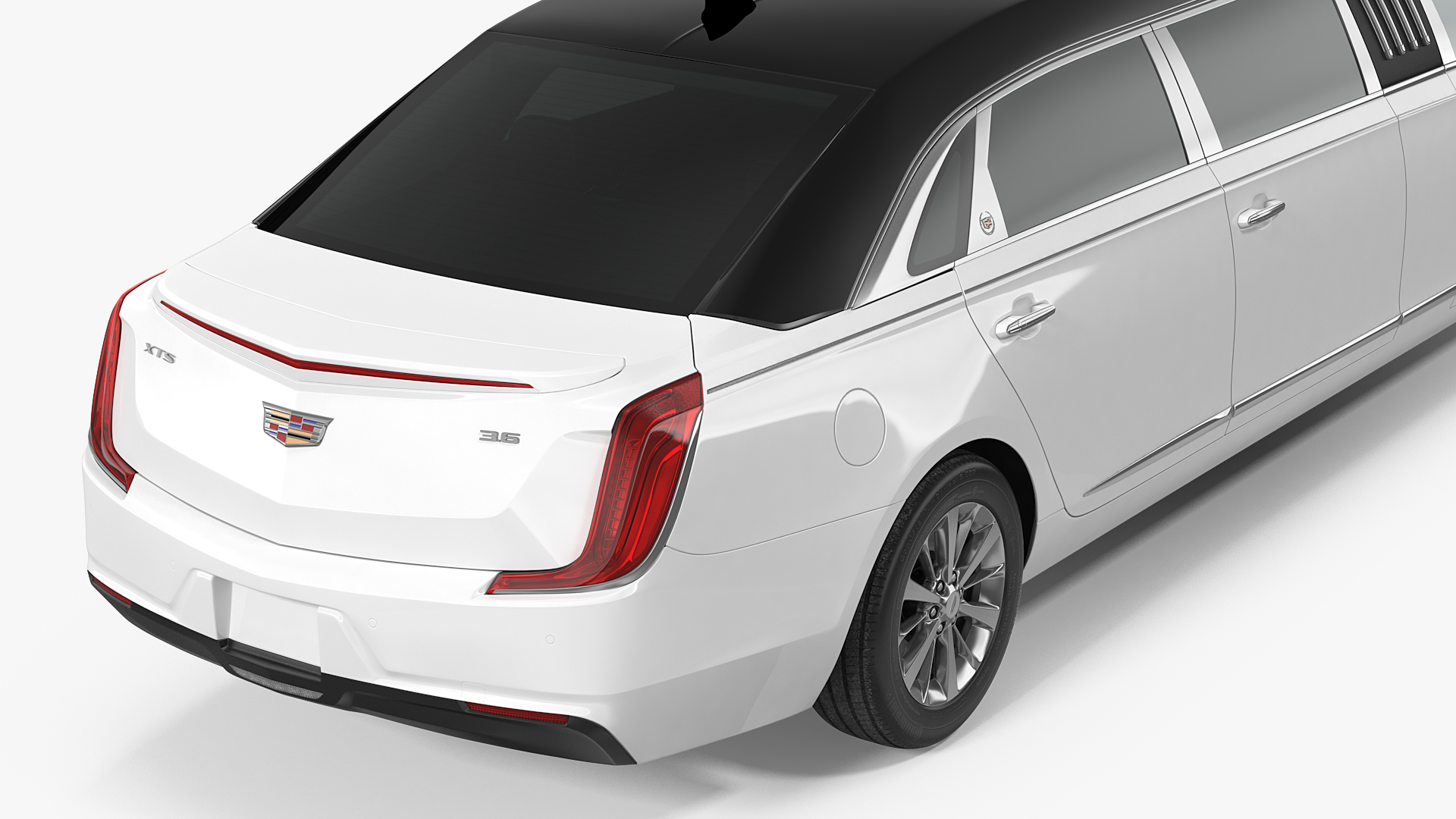 Cadillac Six Door Limousine Rigged 3D model