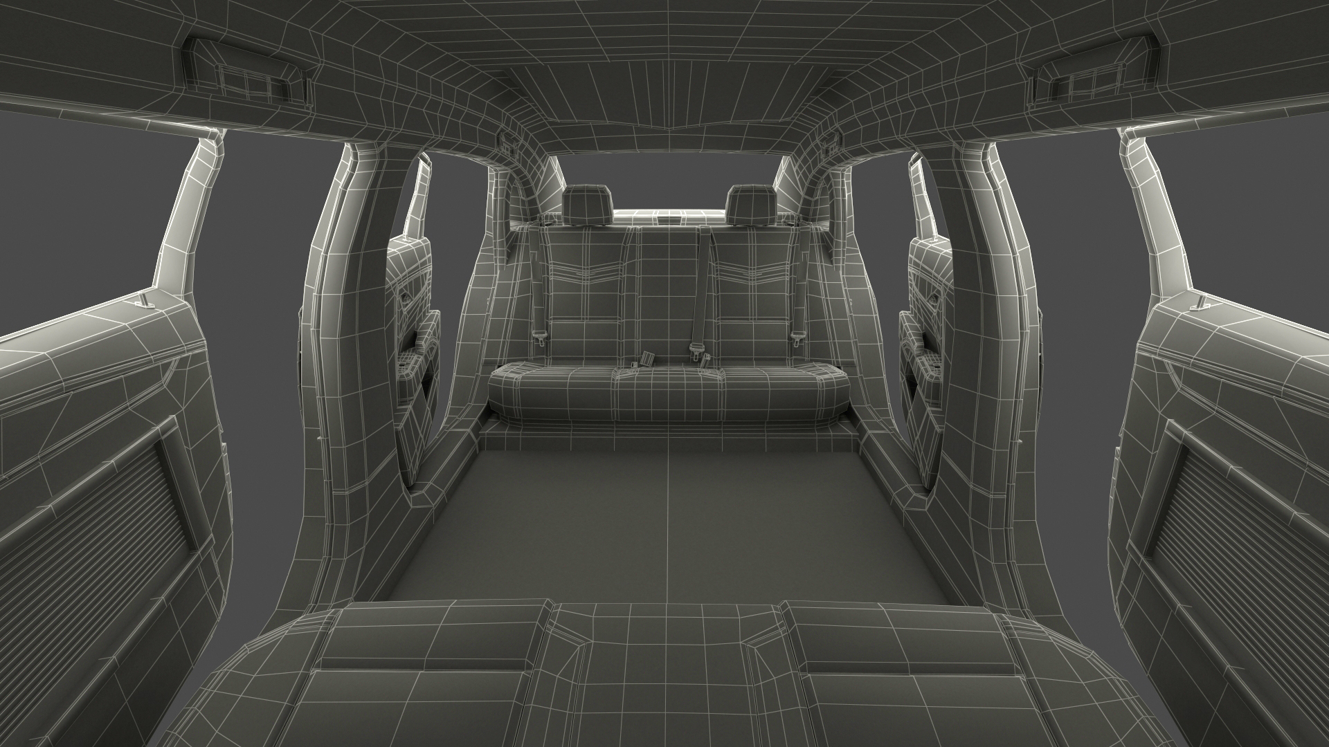 Cadillac Six Door Limousine Rigged 3D model