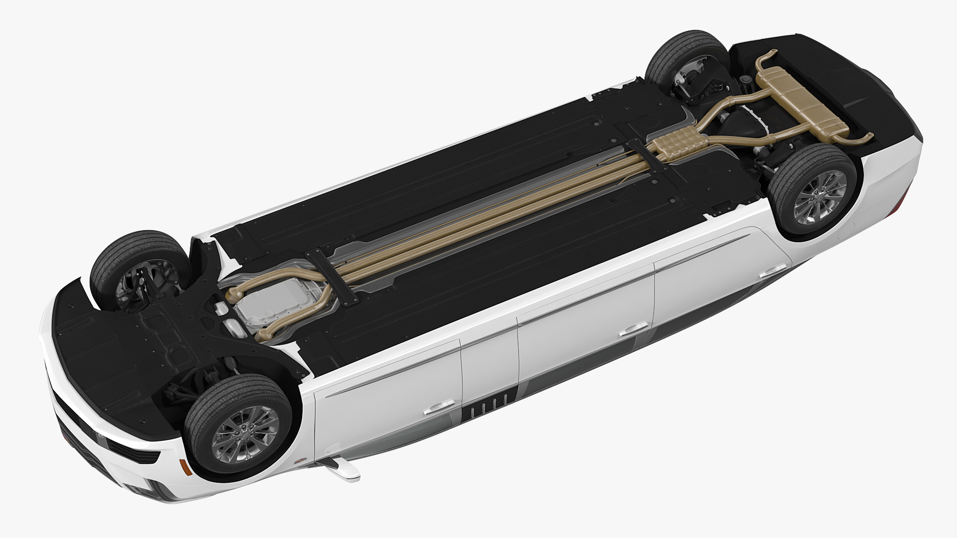 Cadillac Six Door Limousine Rigged 3D model