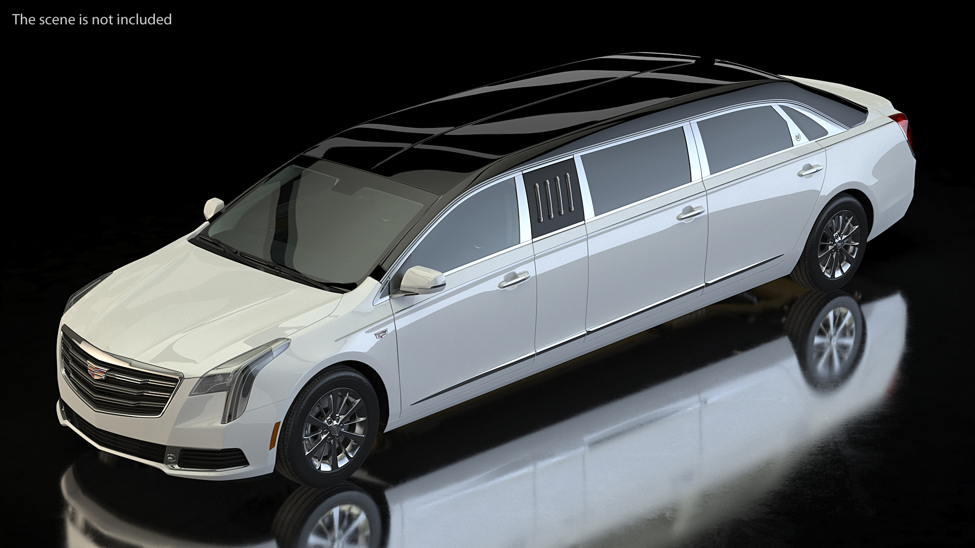 Cadillac Six Door Limousine Rigged 3D model