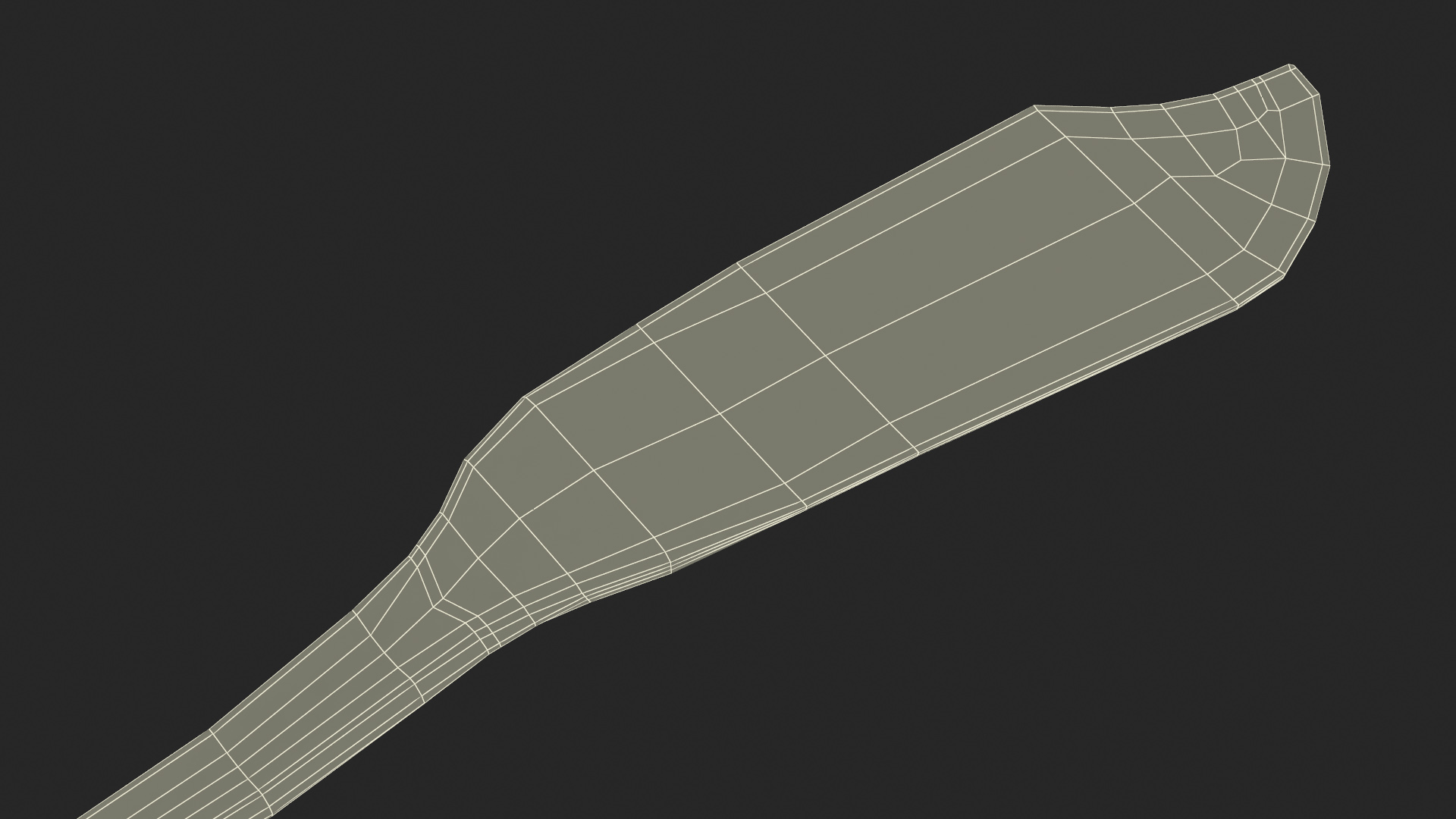 3D model Fish Knife Gold