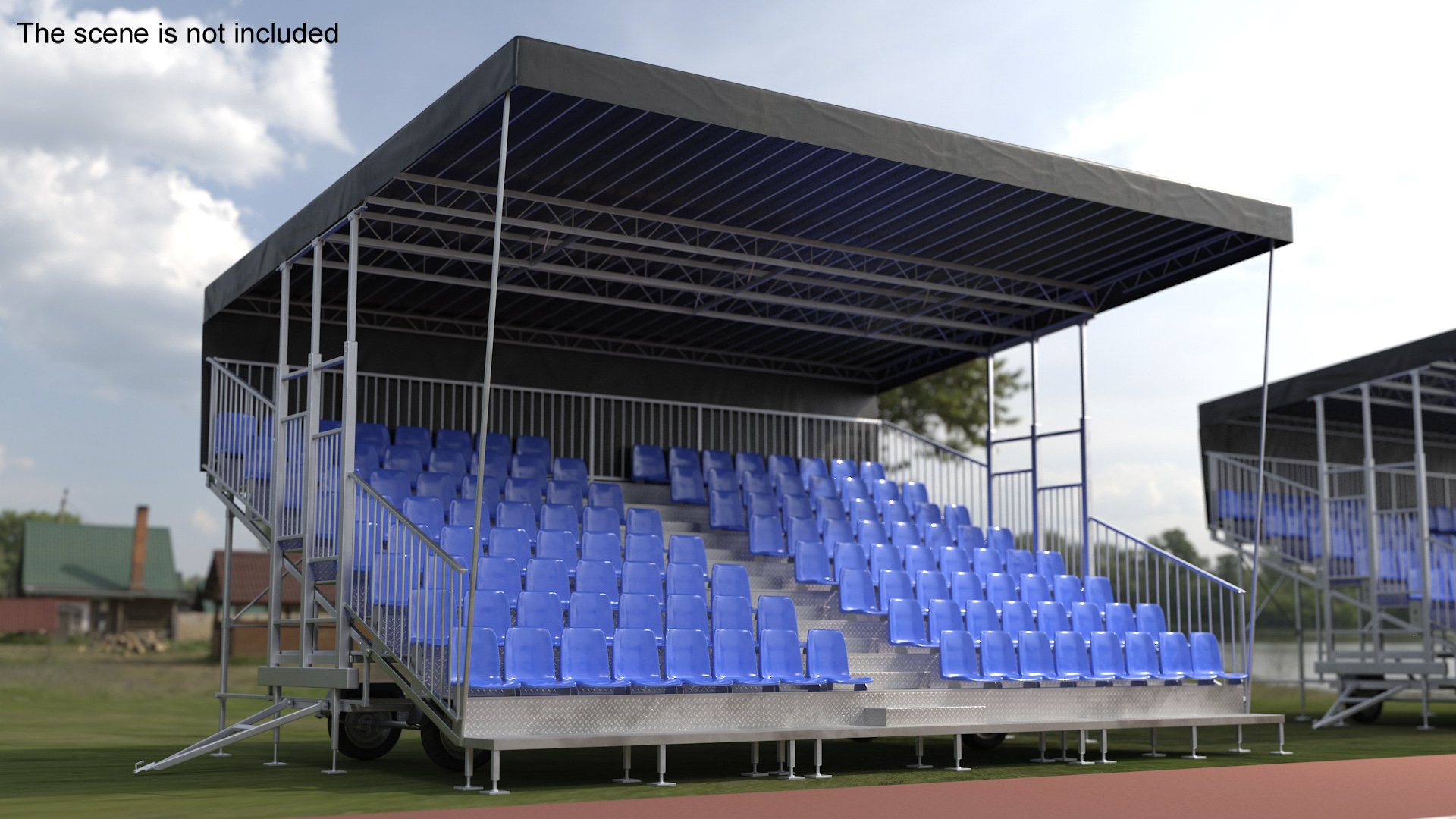 3D Tribunes with Roof model