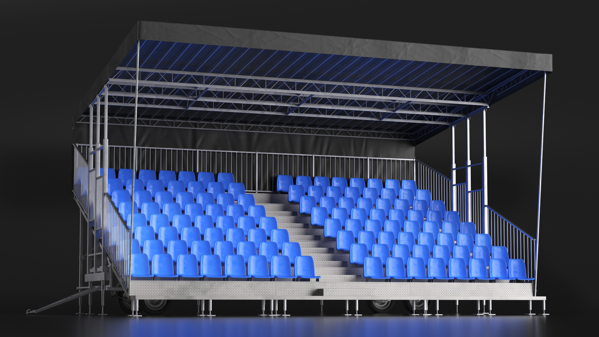 3D Tribunes with Roof model