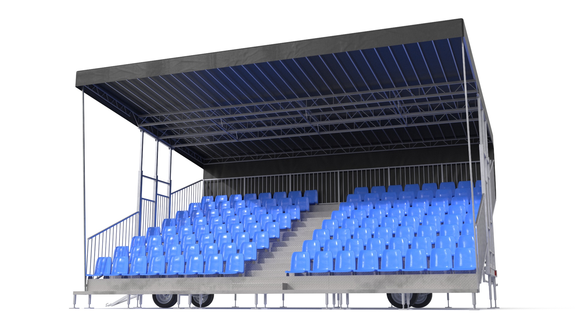 3D Tribunes with Roof model