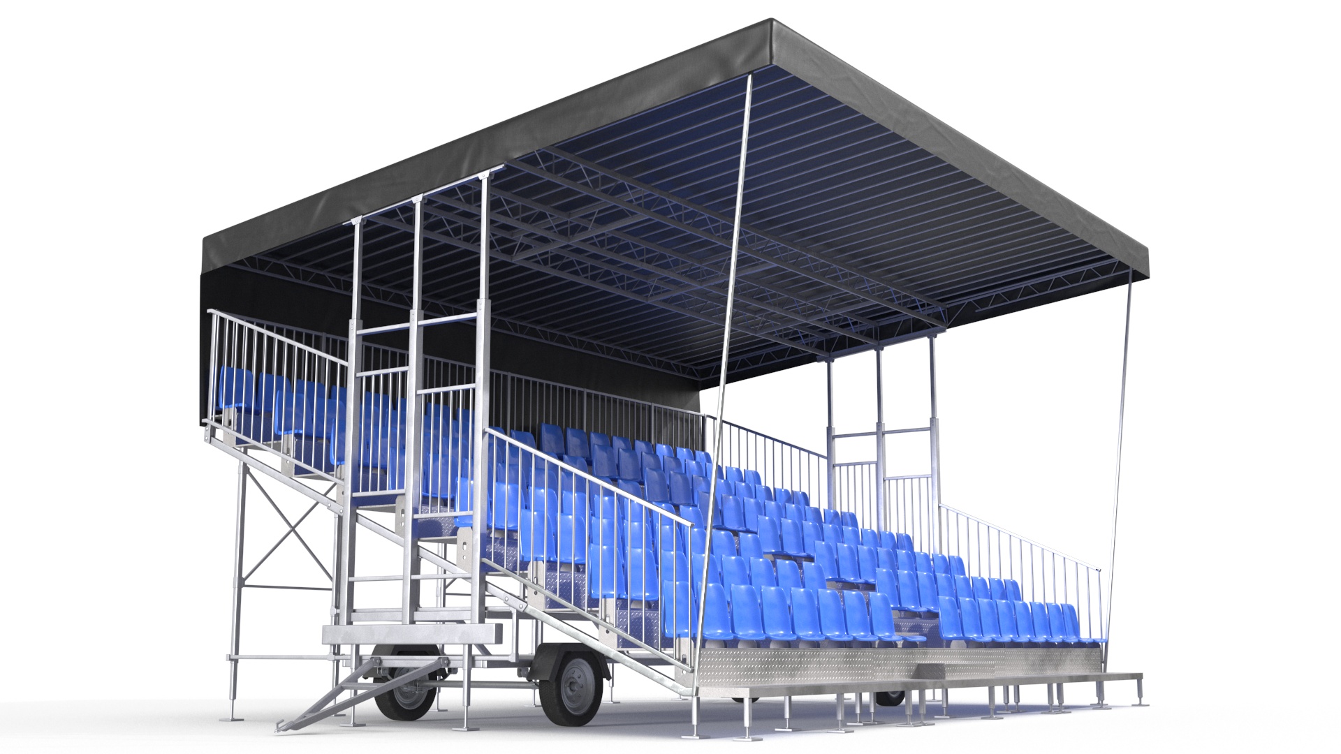 3D Tribunes with Roof model