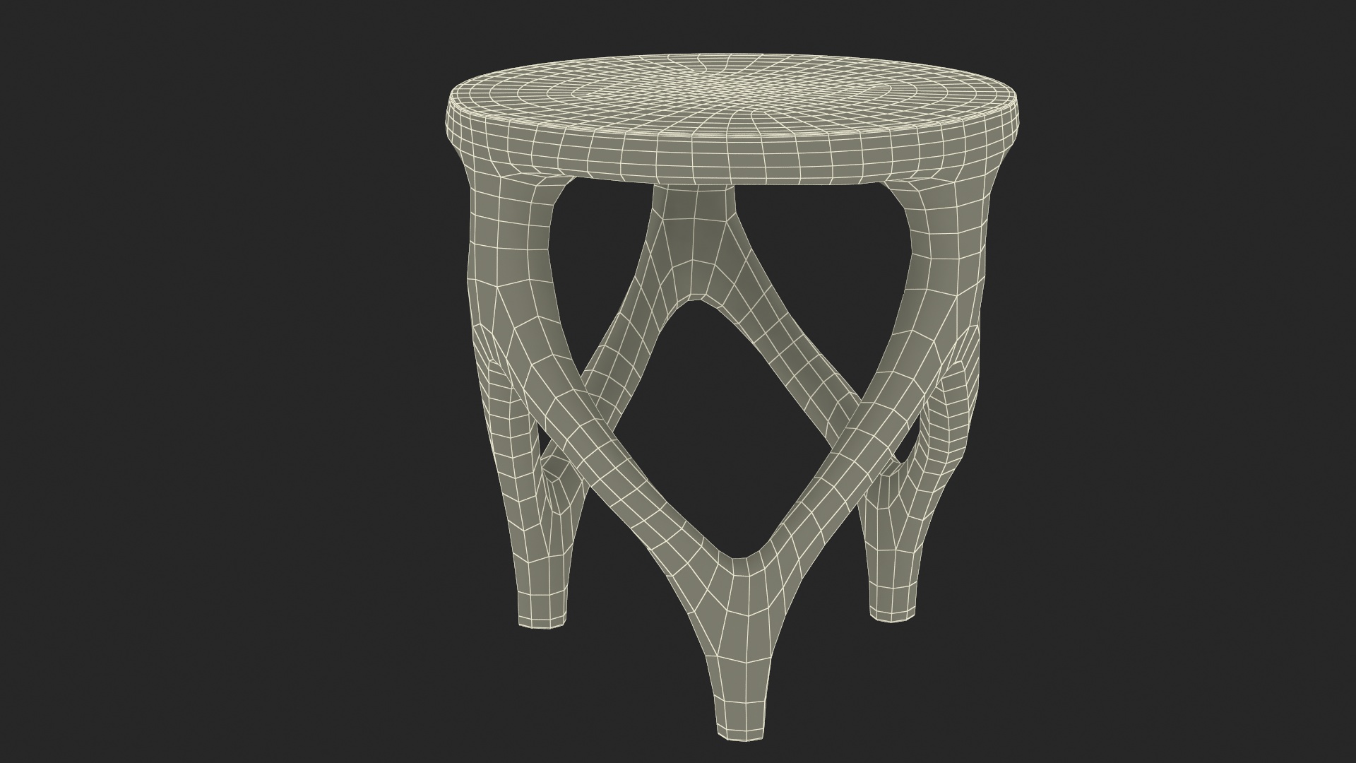 Modern Chair Walnut Wood 3D model