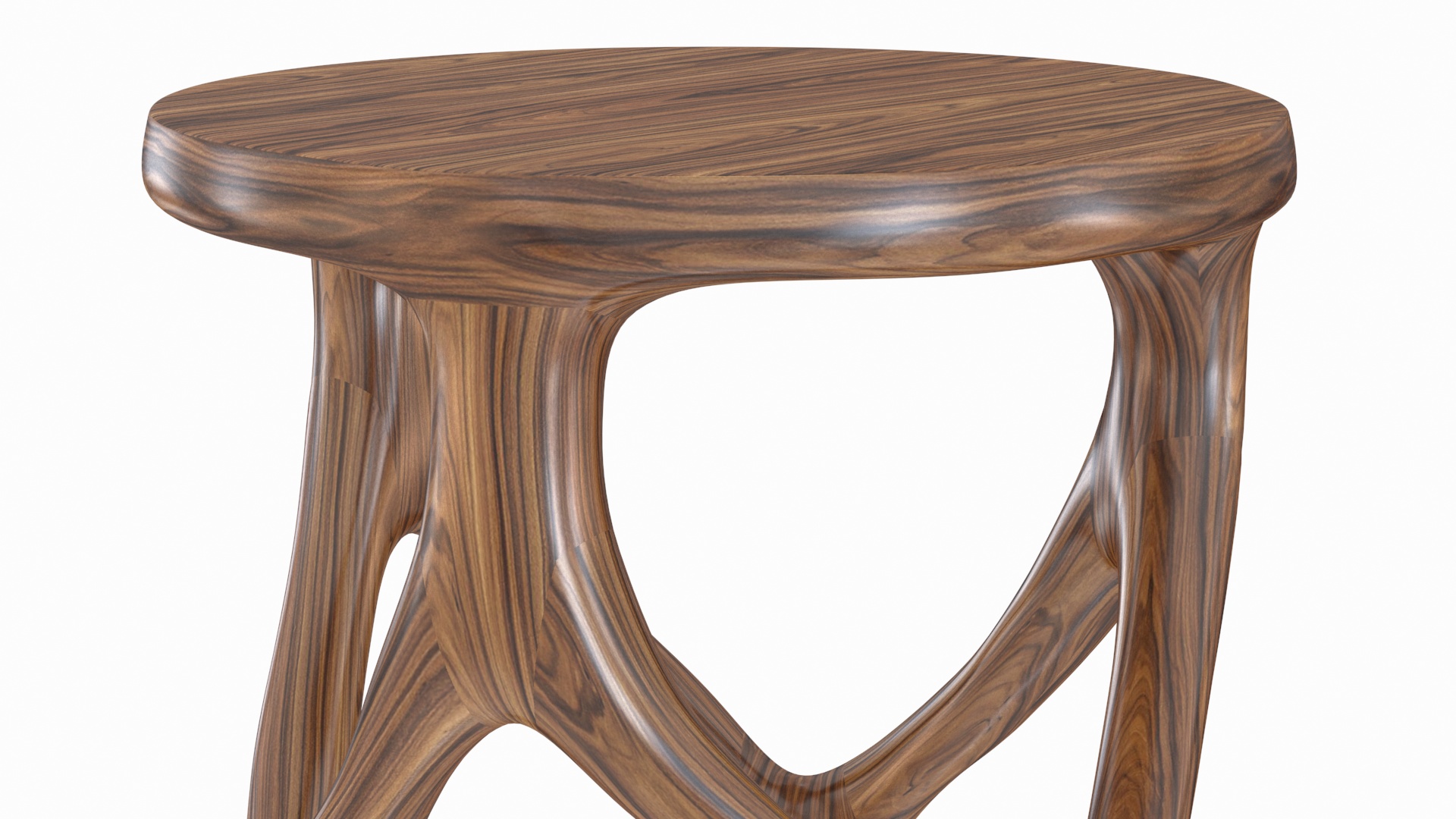 Modern Chair Walnut Wood 3D model