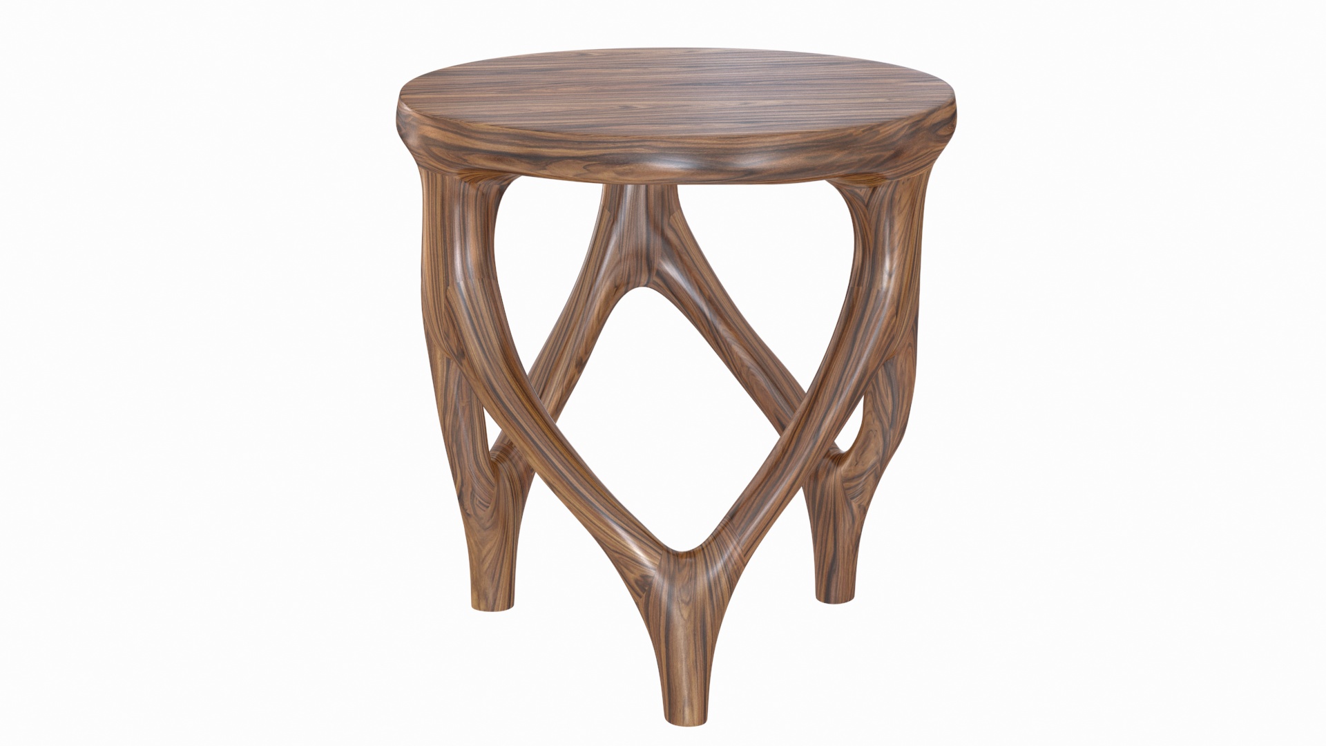 Modern Chair Walnut Wood 3D model