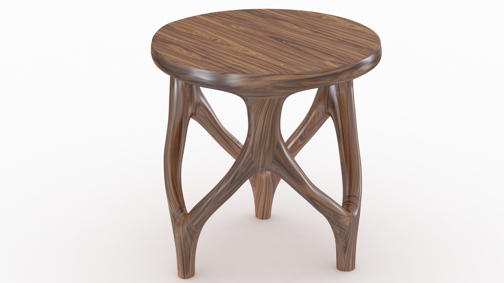 Modern Chair Walnut Wood 3D model