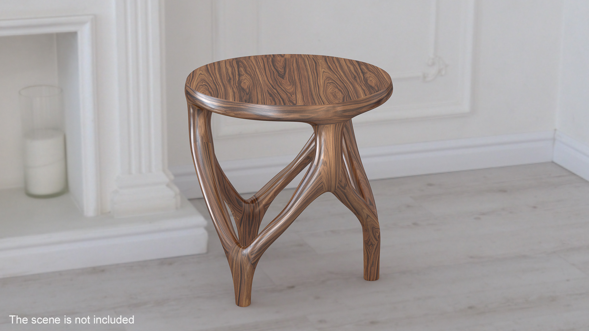 Modern Chair Walnut Wood 3D model