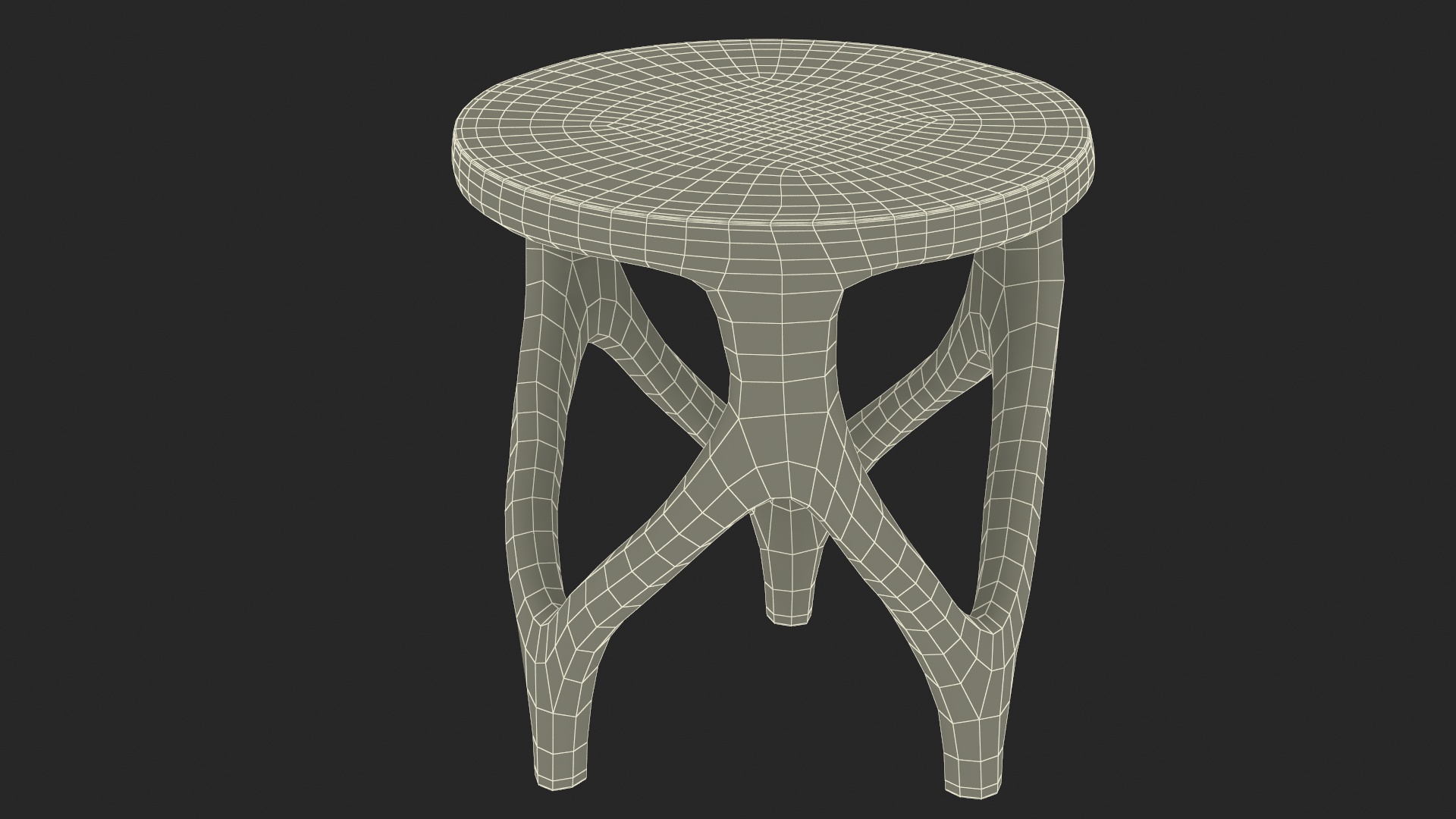 Modern Chair Walnut Wood 3D model