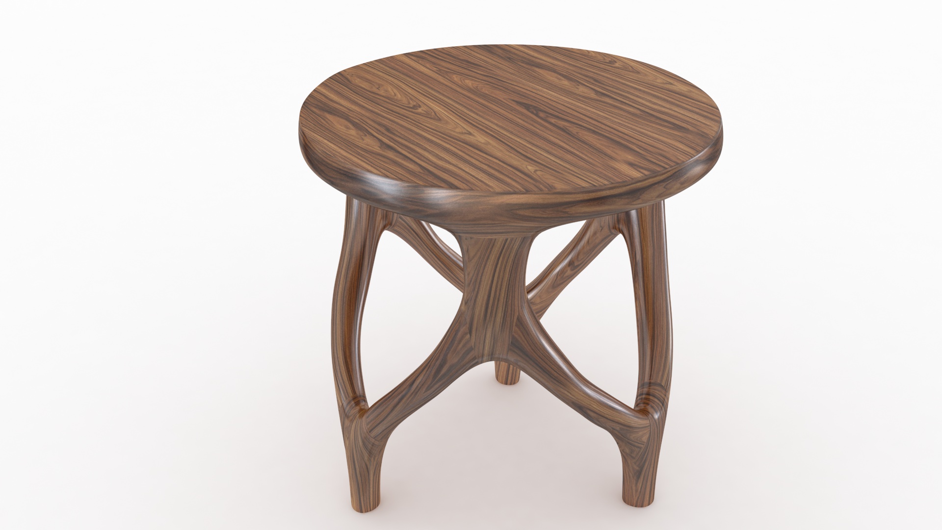 Modern Chair Walnut Wood 3D model