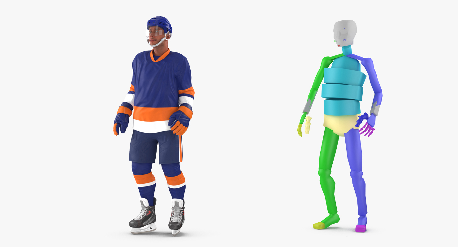 3D model Hockey Player Generic 5 Rigged