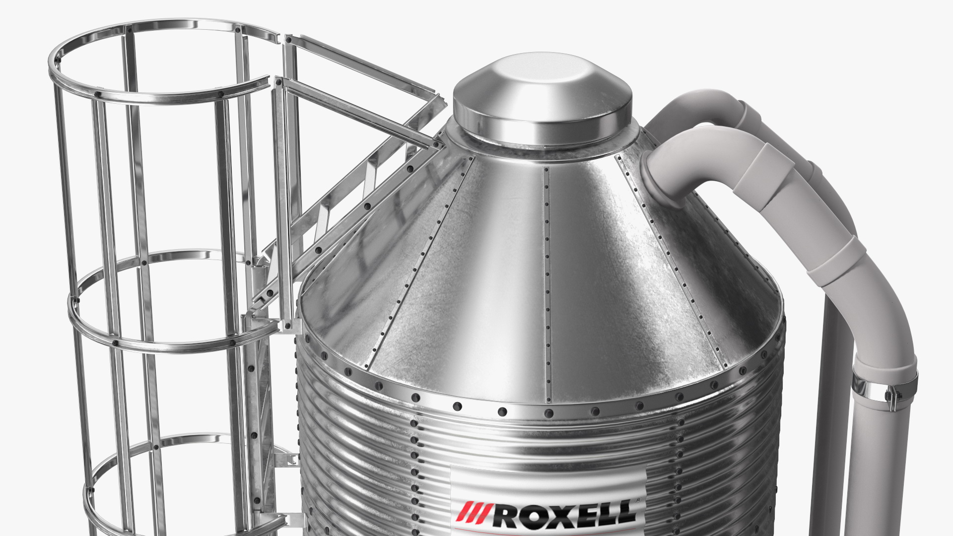 Roxell Metal Feed Storage Bin 3D model