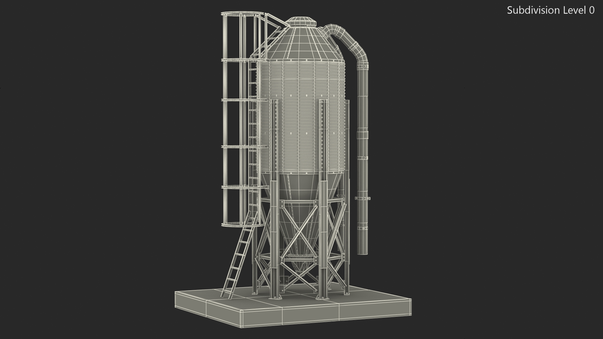 Roxell Metal Feed Storage Bin 3D model