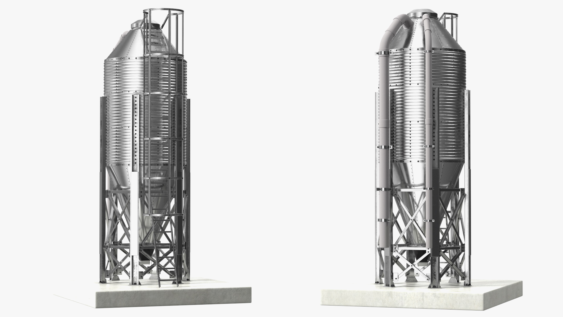 Roxell Metal Feed Storage Bin 3D model