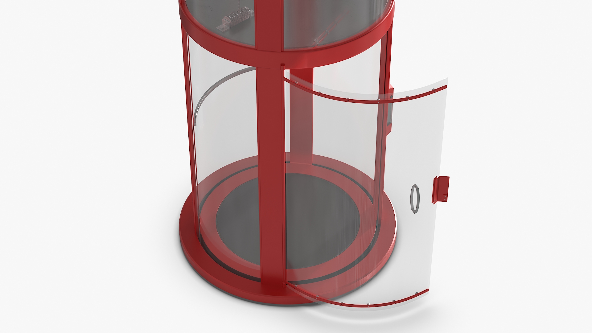 3D Mini Glass Elevator Red model