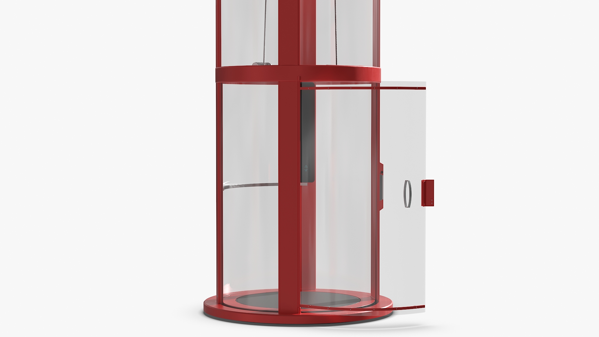 3D Mini Glass Elevator Red model