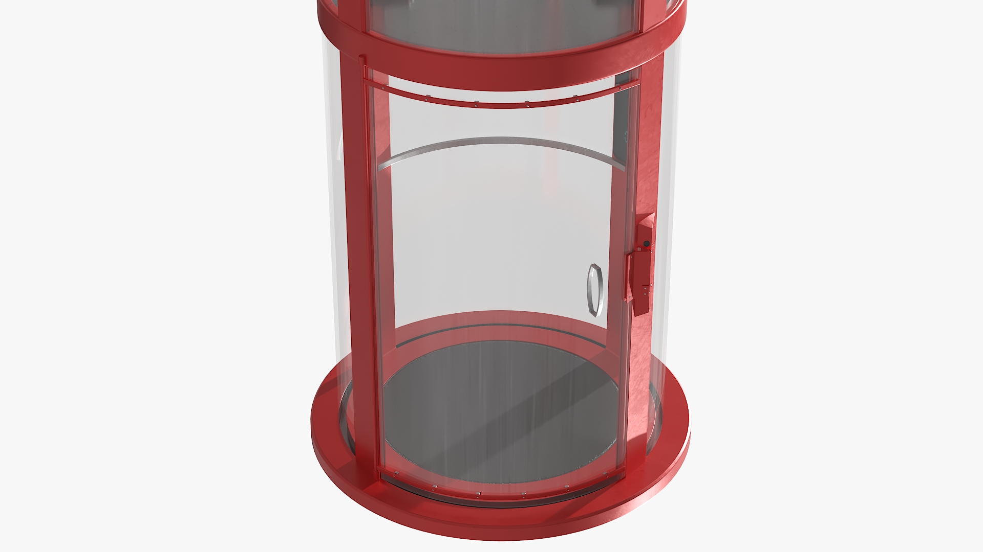 3D Mini Glass Elevator Red model