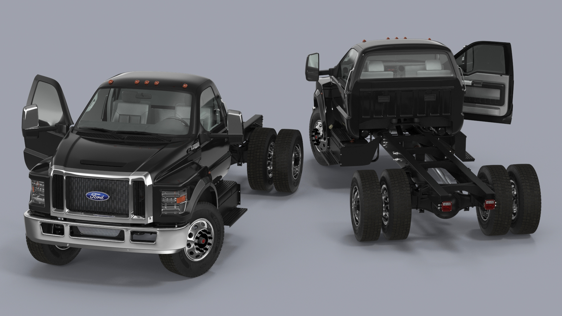 2019 F650 Supertruck Pickup Rigged 3D model