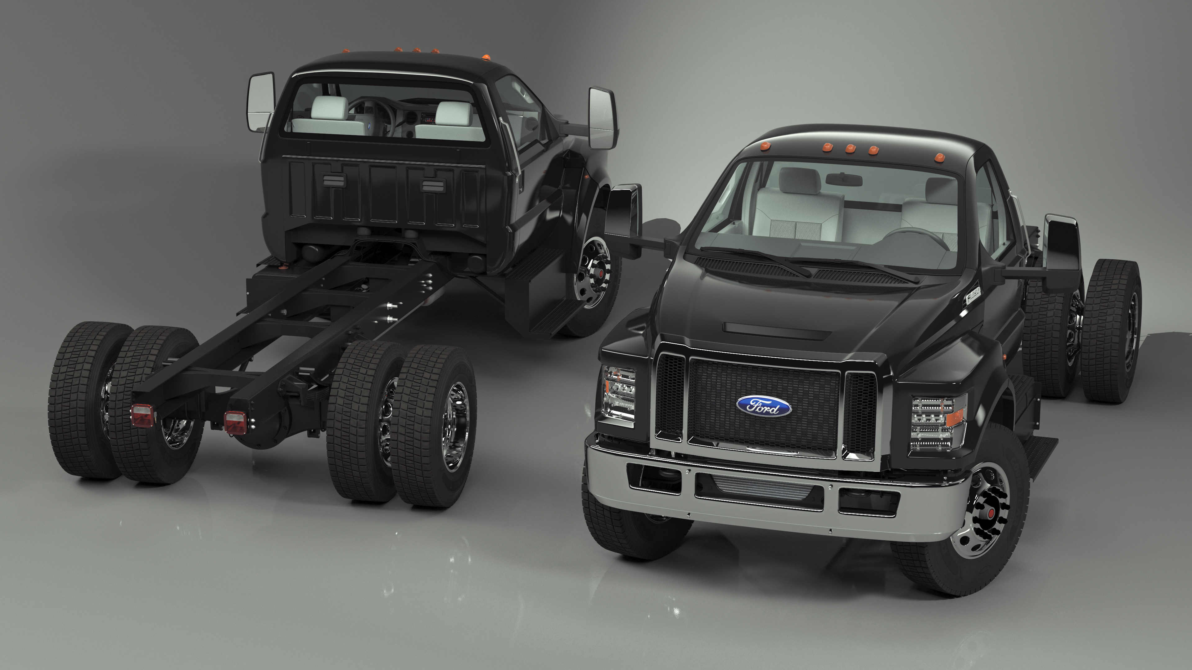 2019 F650 Supertruck Pickup Rigged 3D model