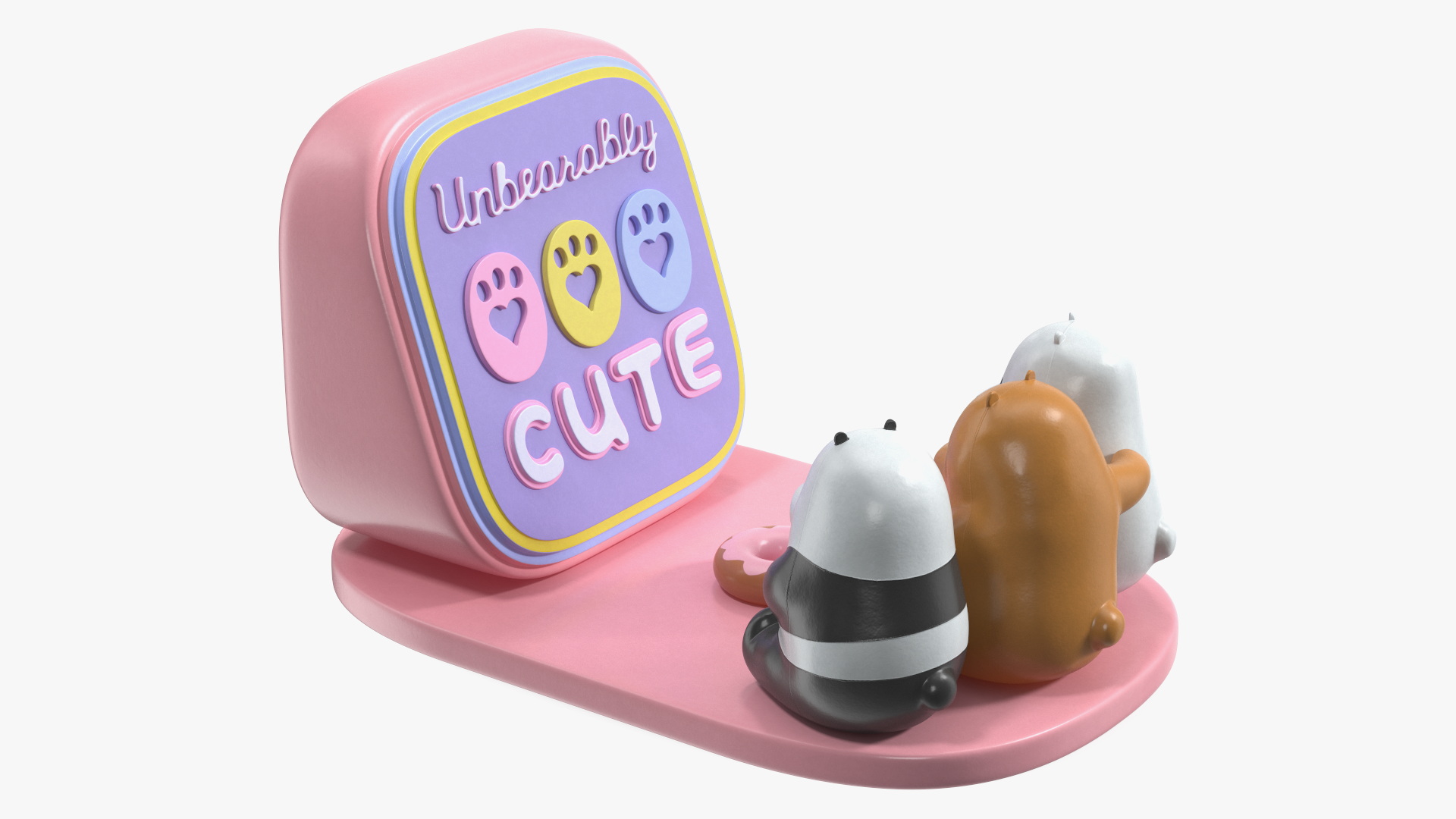 Phone Holder We Bare Bears Unbearably Cute 3D