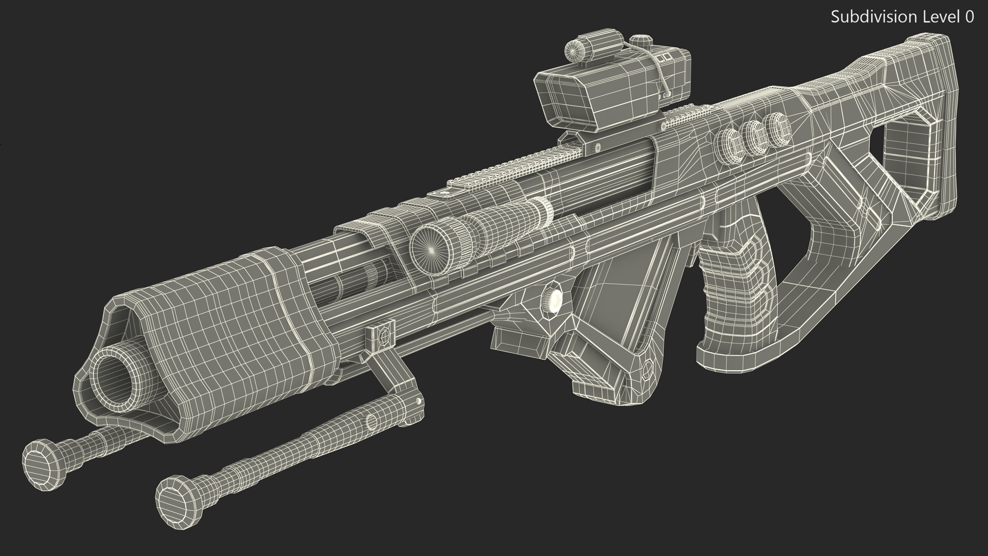 Futuristic Assault Rifle 3D model