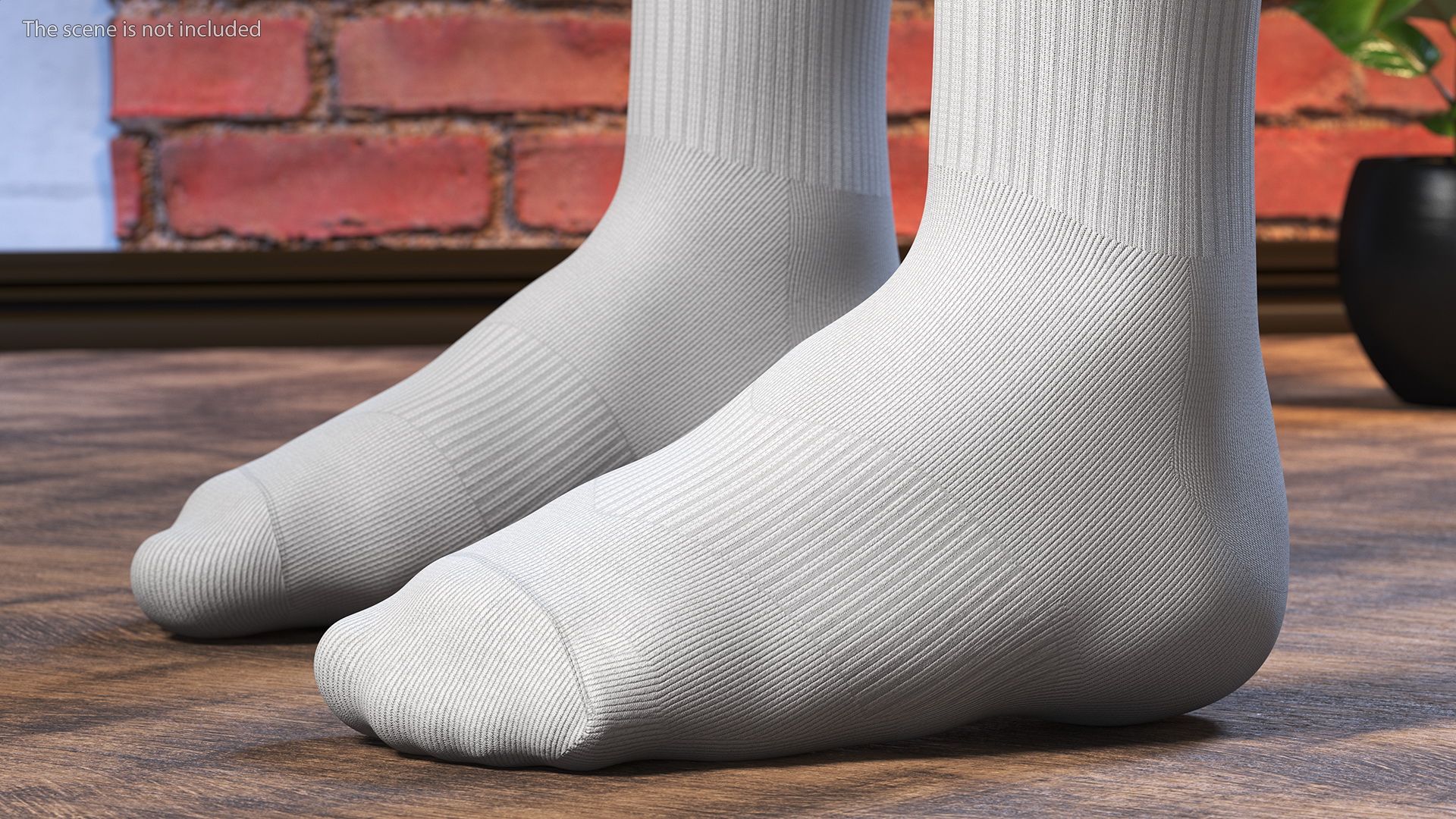 3D Long Socks Nike Grey on The Foot Standing