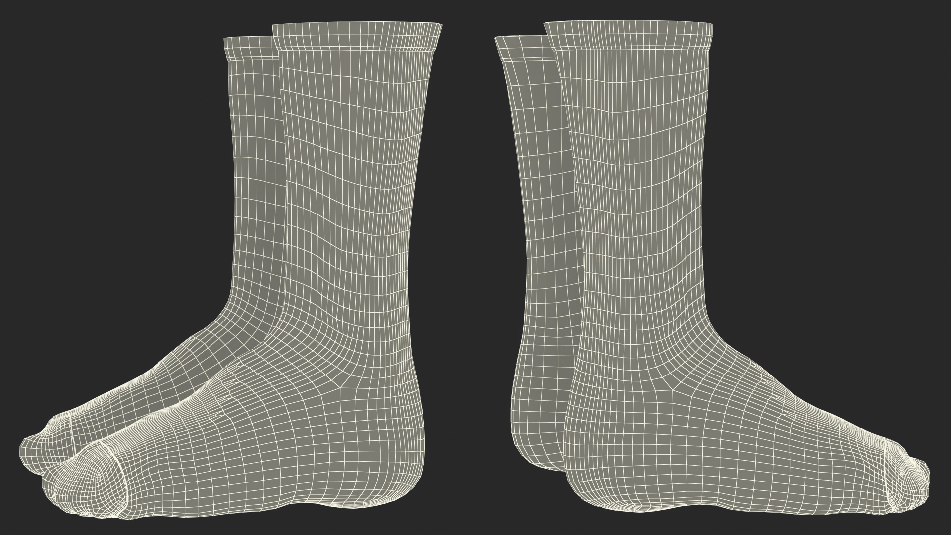 3D Long Socks Nike Grey on The Foot Standing