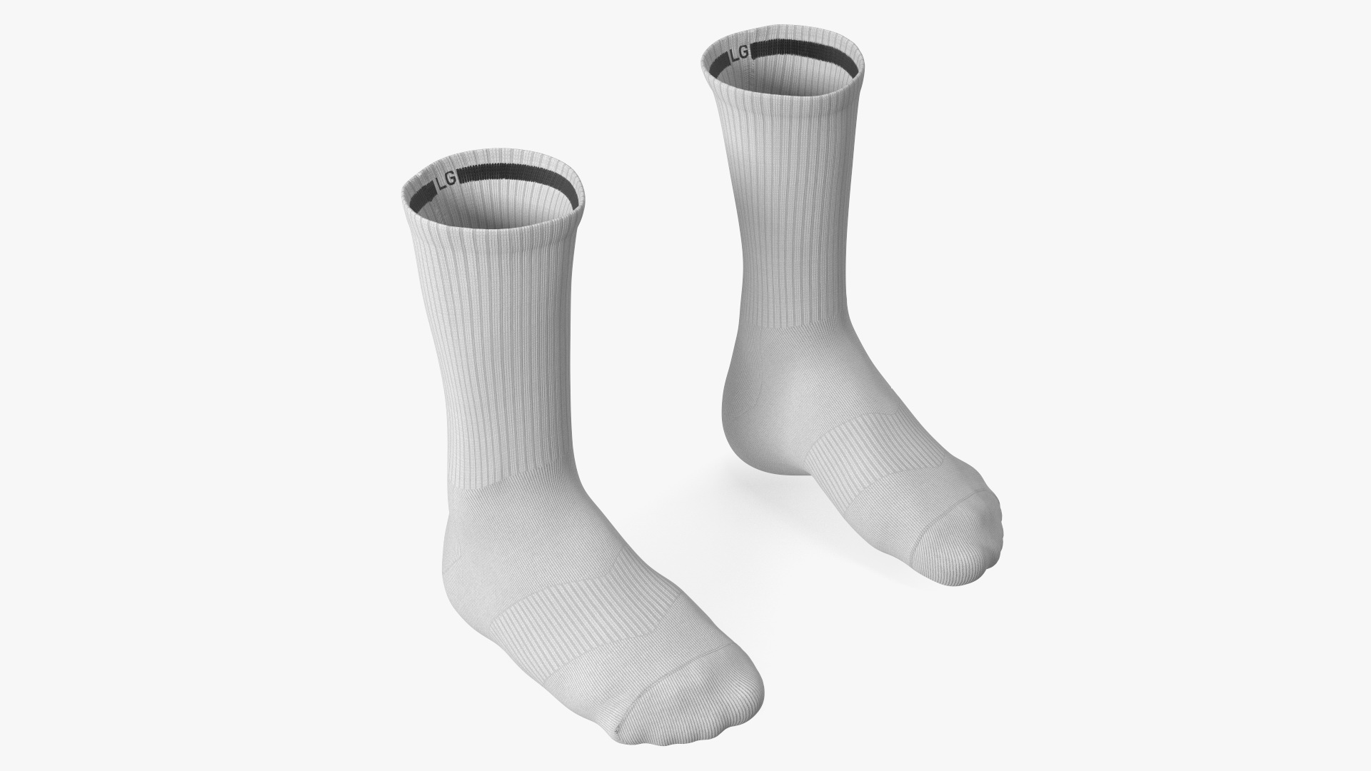 3D Long Socks Nike Grey on The Foot Standing