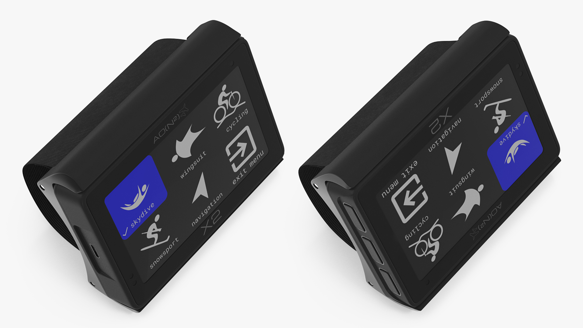 AON2 X2 Digital Skydiving GPS Altimeter 3D model