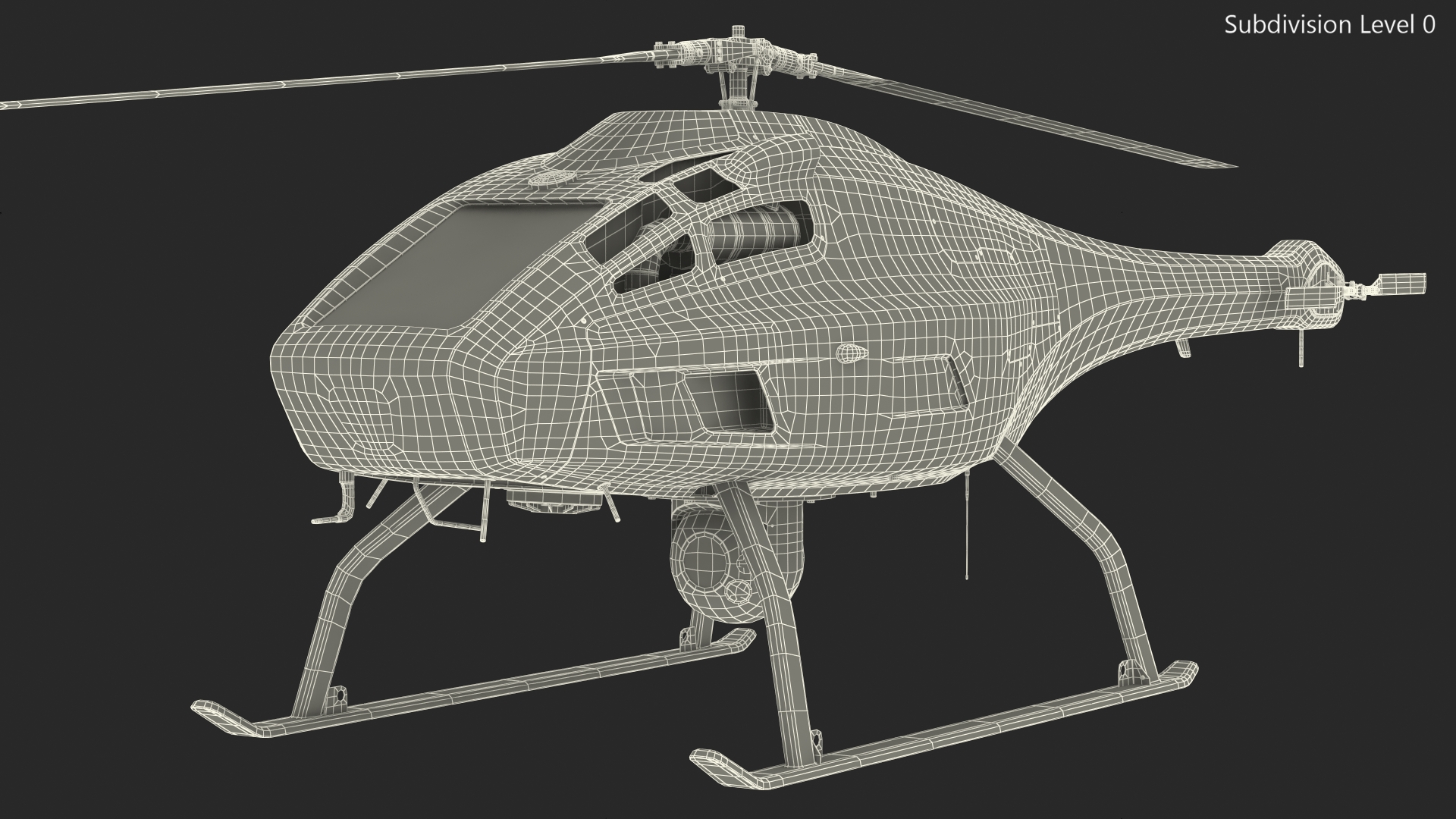 UAV Helicopter 3D model