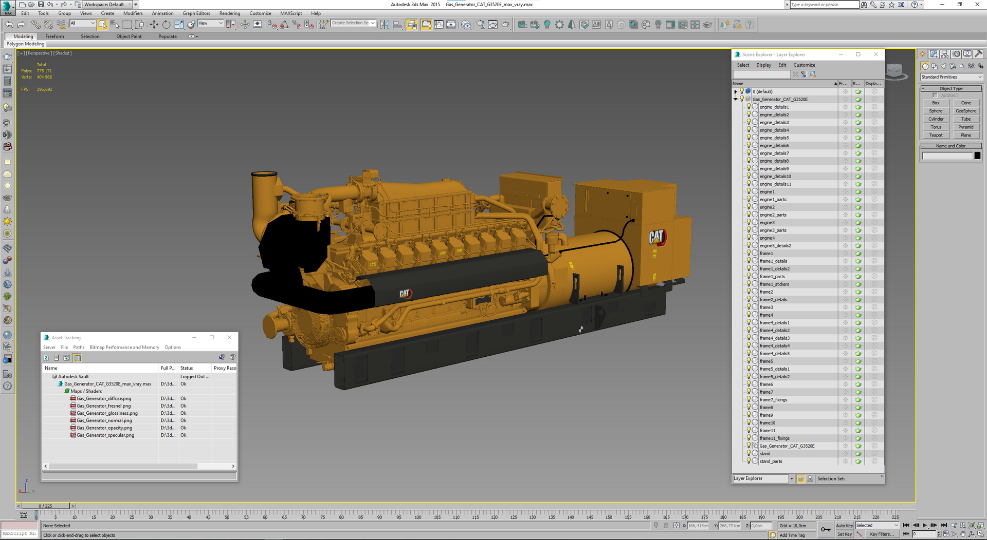 Gas Generator CAT G3520E 3D model