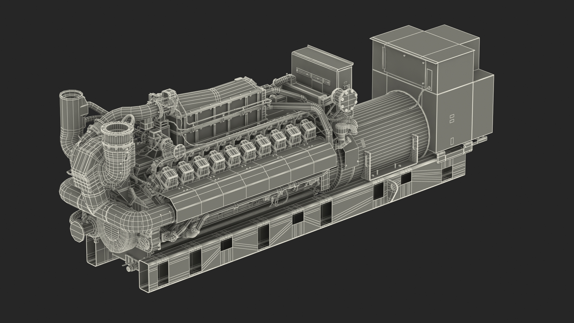 Gas Generator CAT G3520E 3D model