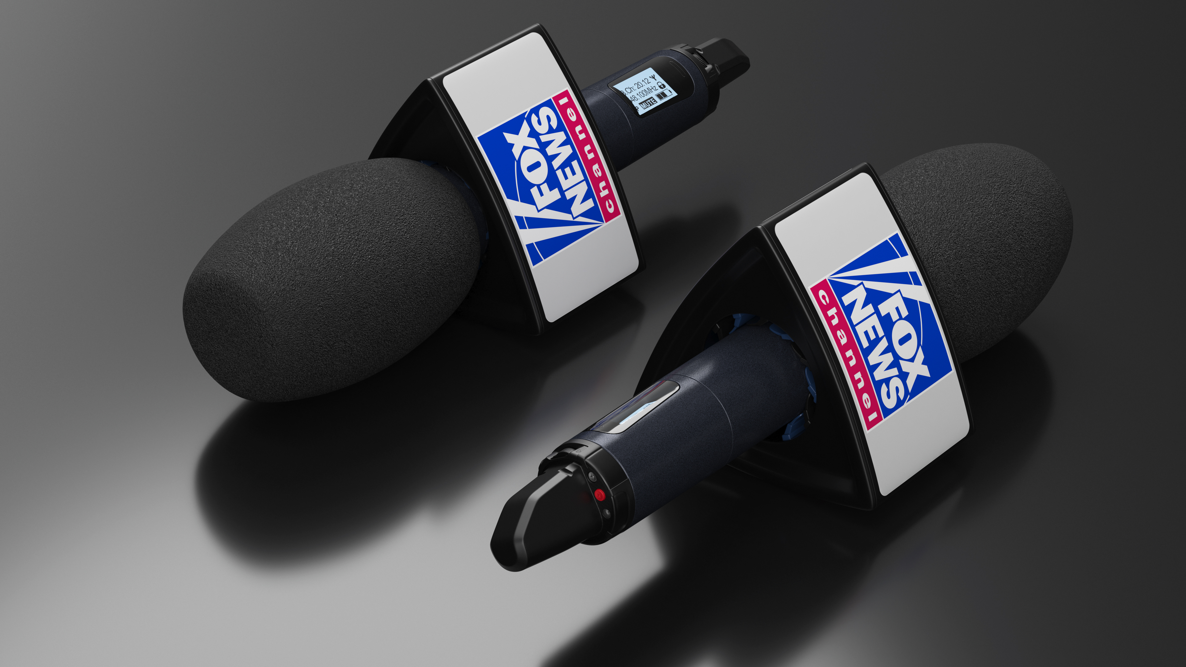 Fox News Wireless Mic Triangular 3D