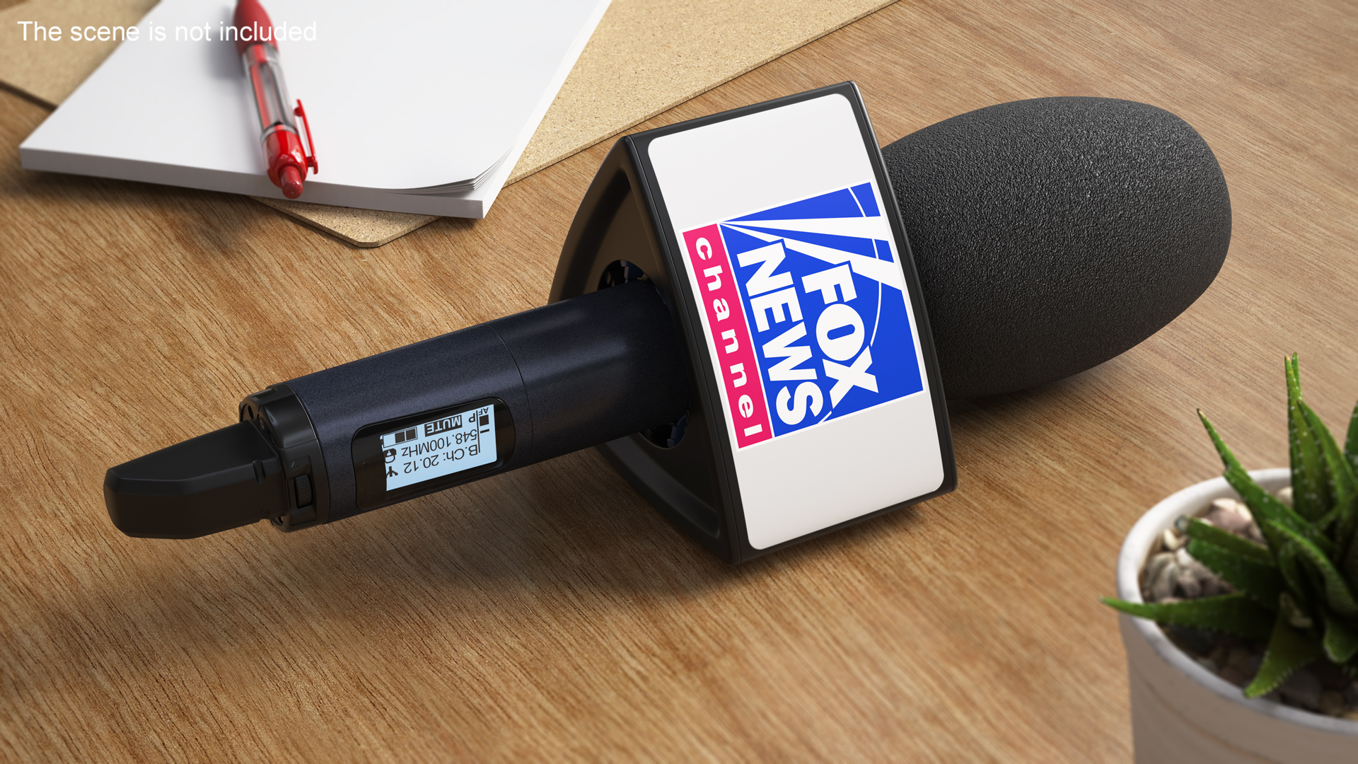 Fox News Wireless Mic Triangular 3D