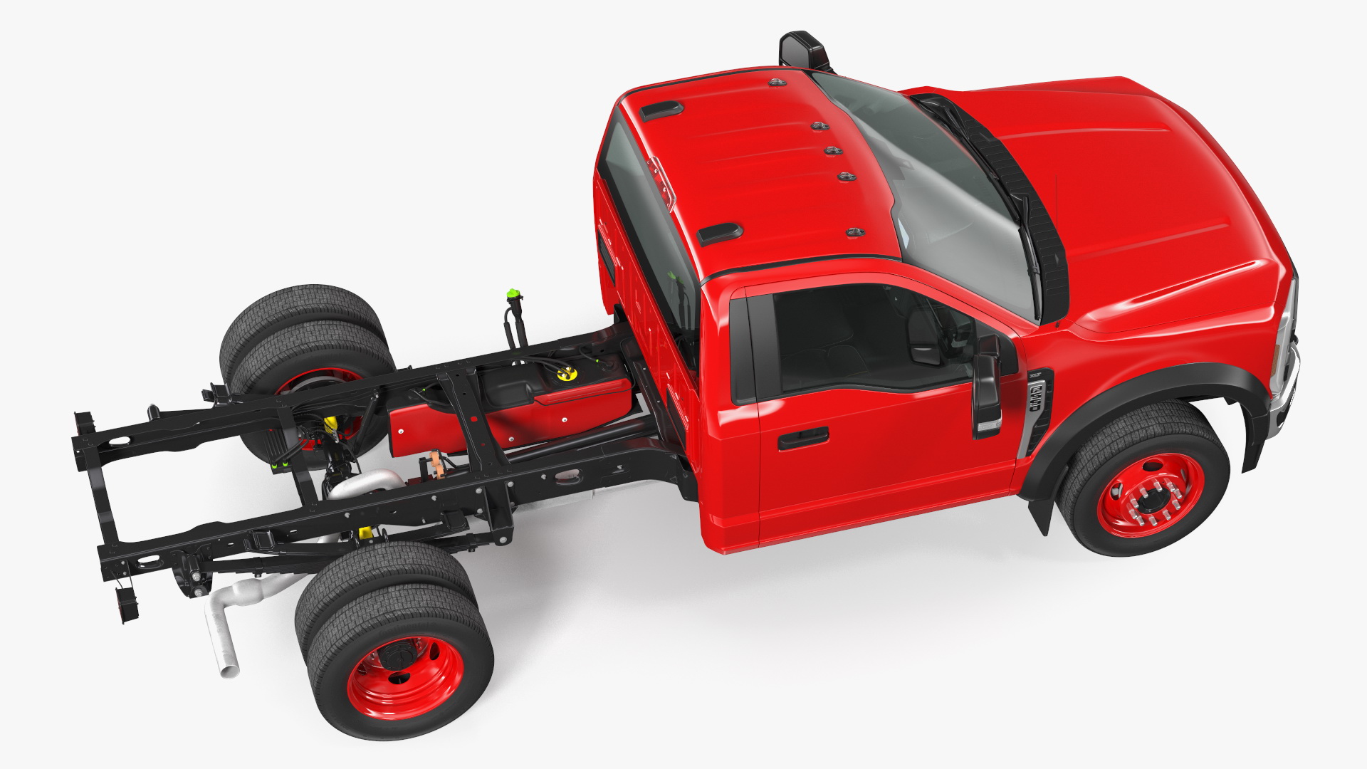 2023 Ford Super Duty F550 Red 3D model