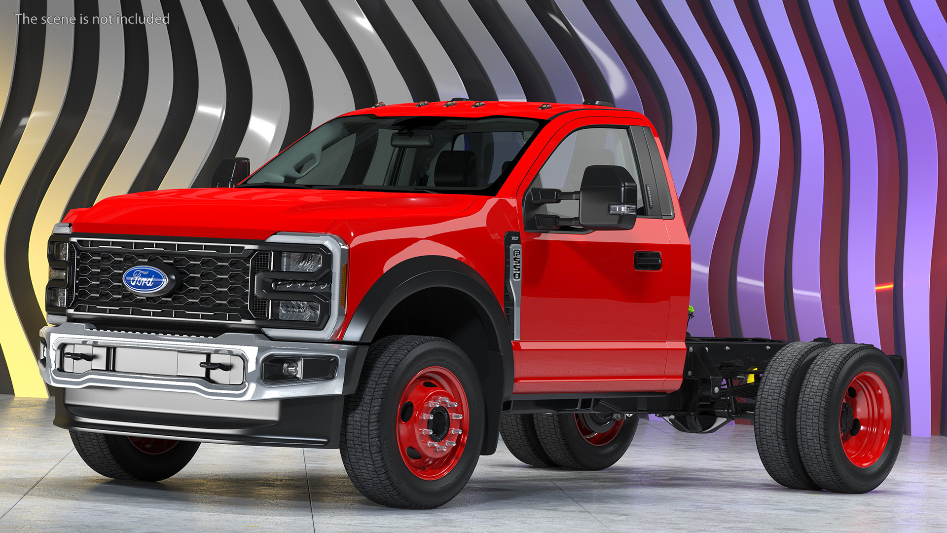 2023 Ford Super Duty F550 Red 3D model