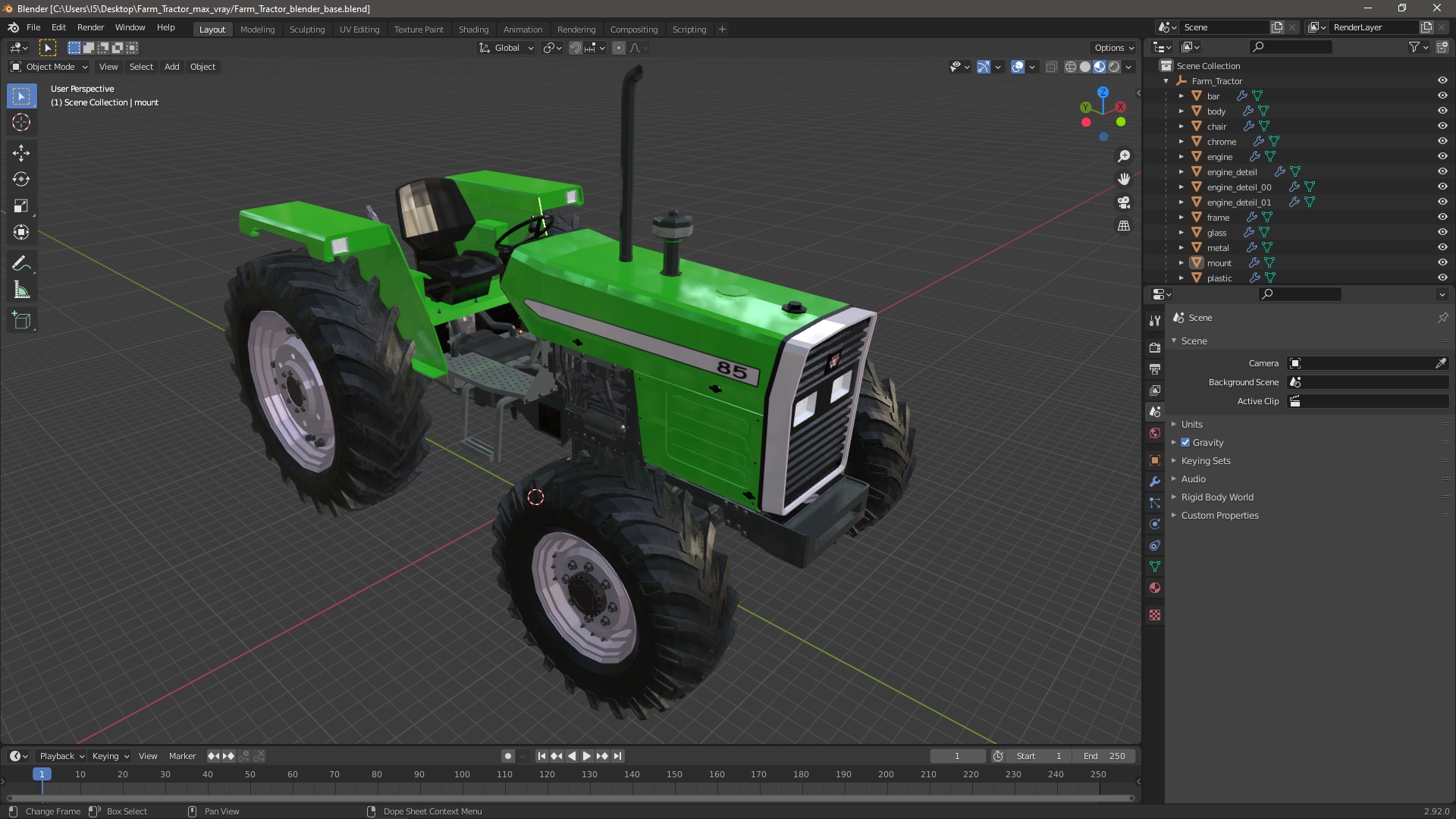 Farm Tractor 3D