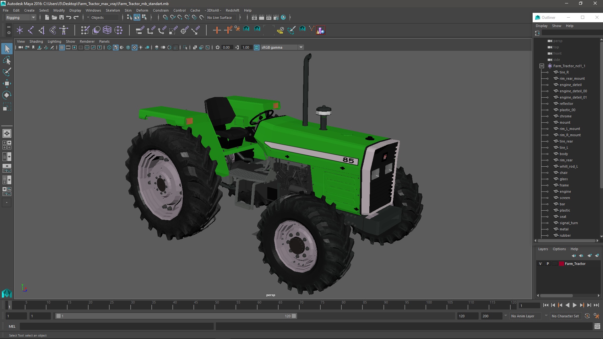 Farm Tractor 3D