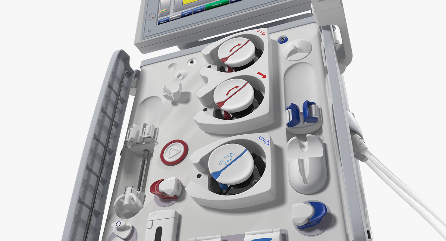 3D Fresenius 5008 Cordiax Dialysis Machine Rigged