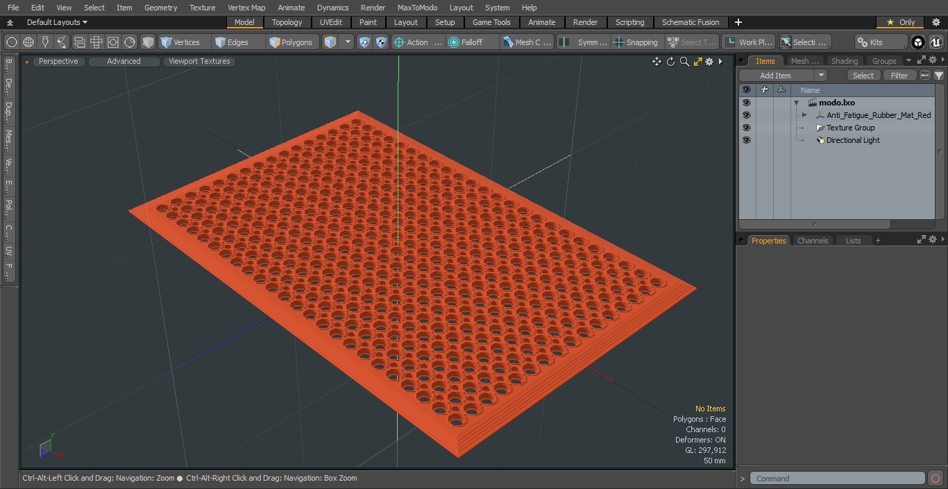 Rubber Door Mat Red 3D model