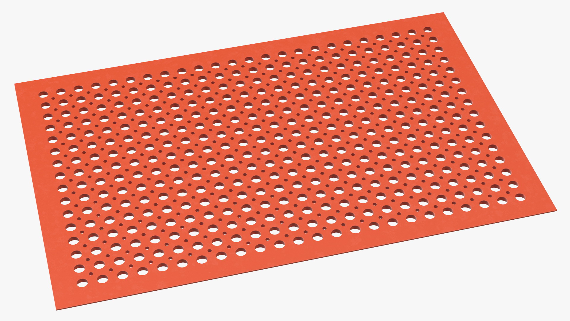 Rubber Door Mat Red 3D model