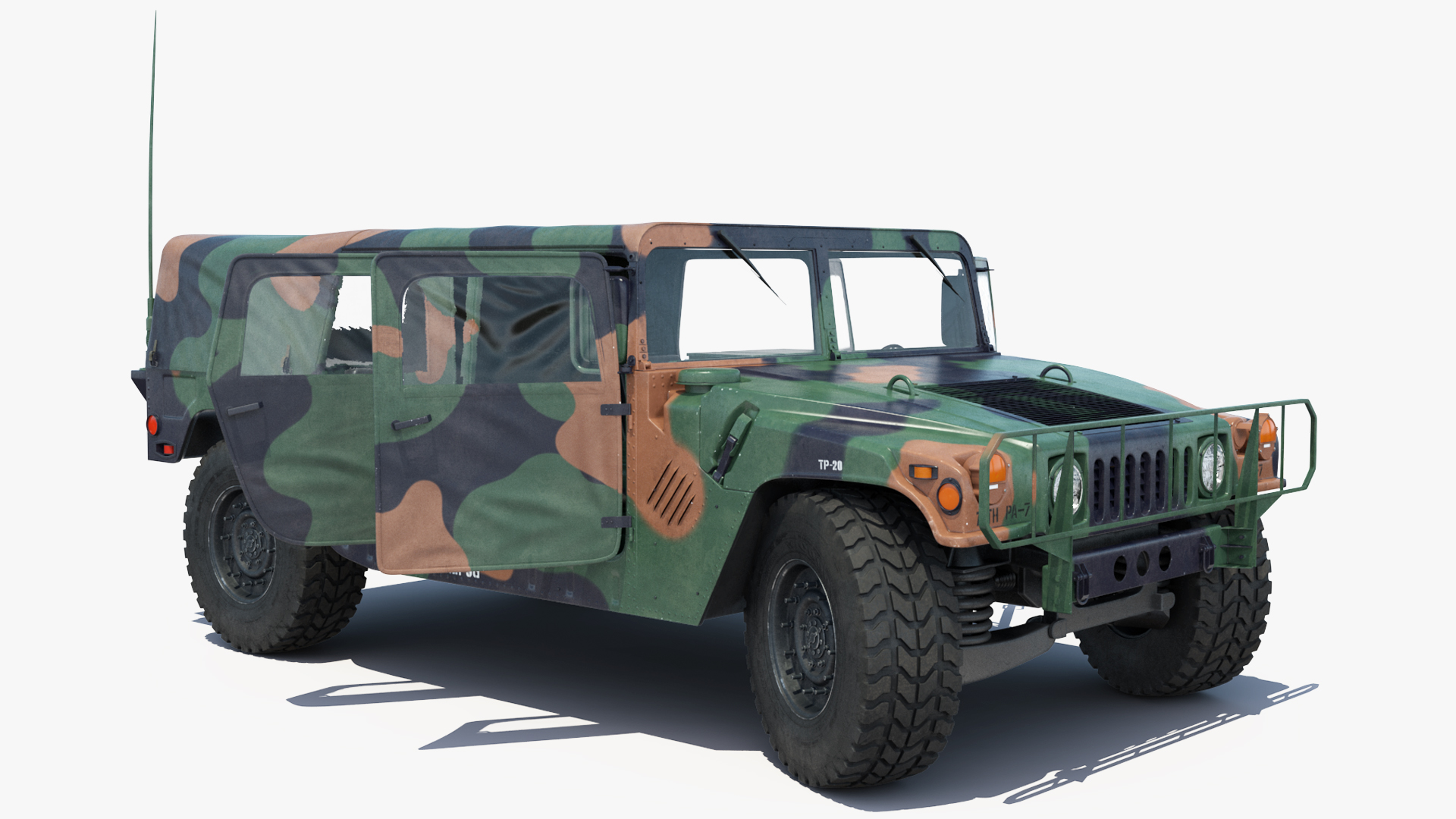 3D Loading Humvee in CH47 Chinook Helicopter Rigged model