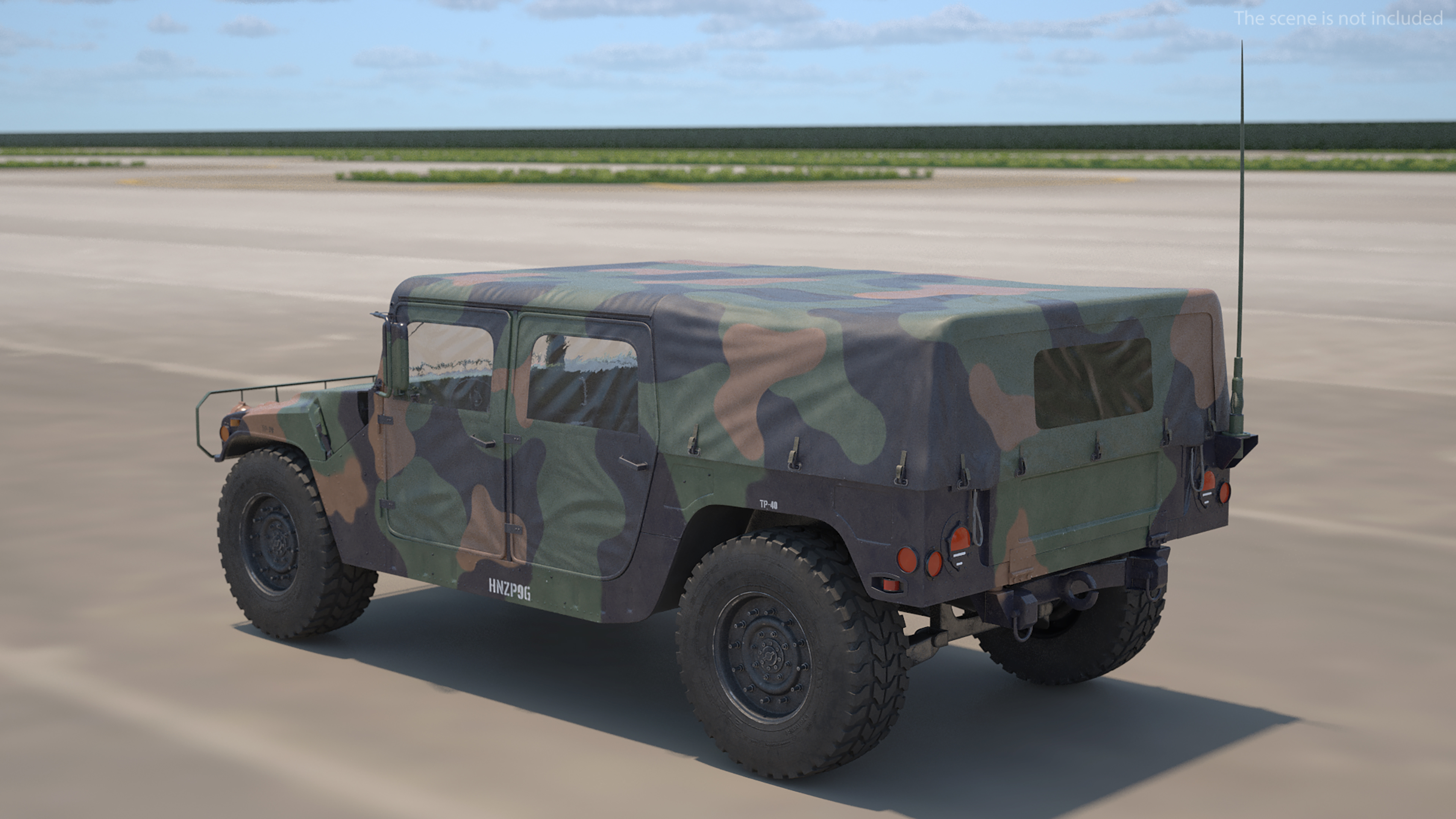 3D Loading Humvee in CH47 Chinook Helicopter Rigged model