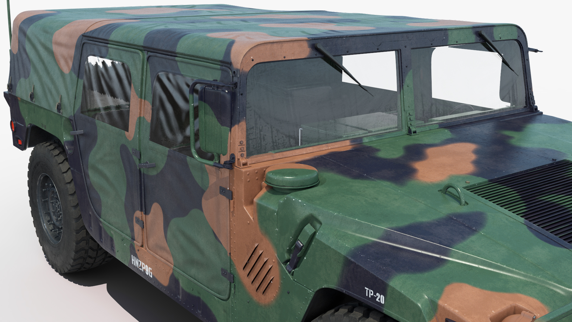 3D Loading Humvee in CH47 Chinook Helicopter Rigged model