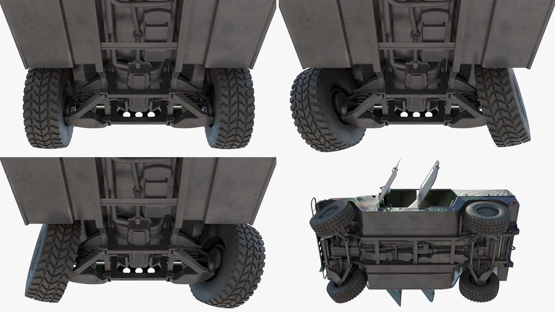 3D Loading Humvee in CH47 Chinook Helicopter Rigged model