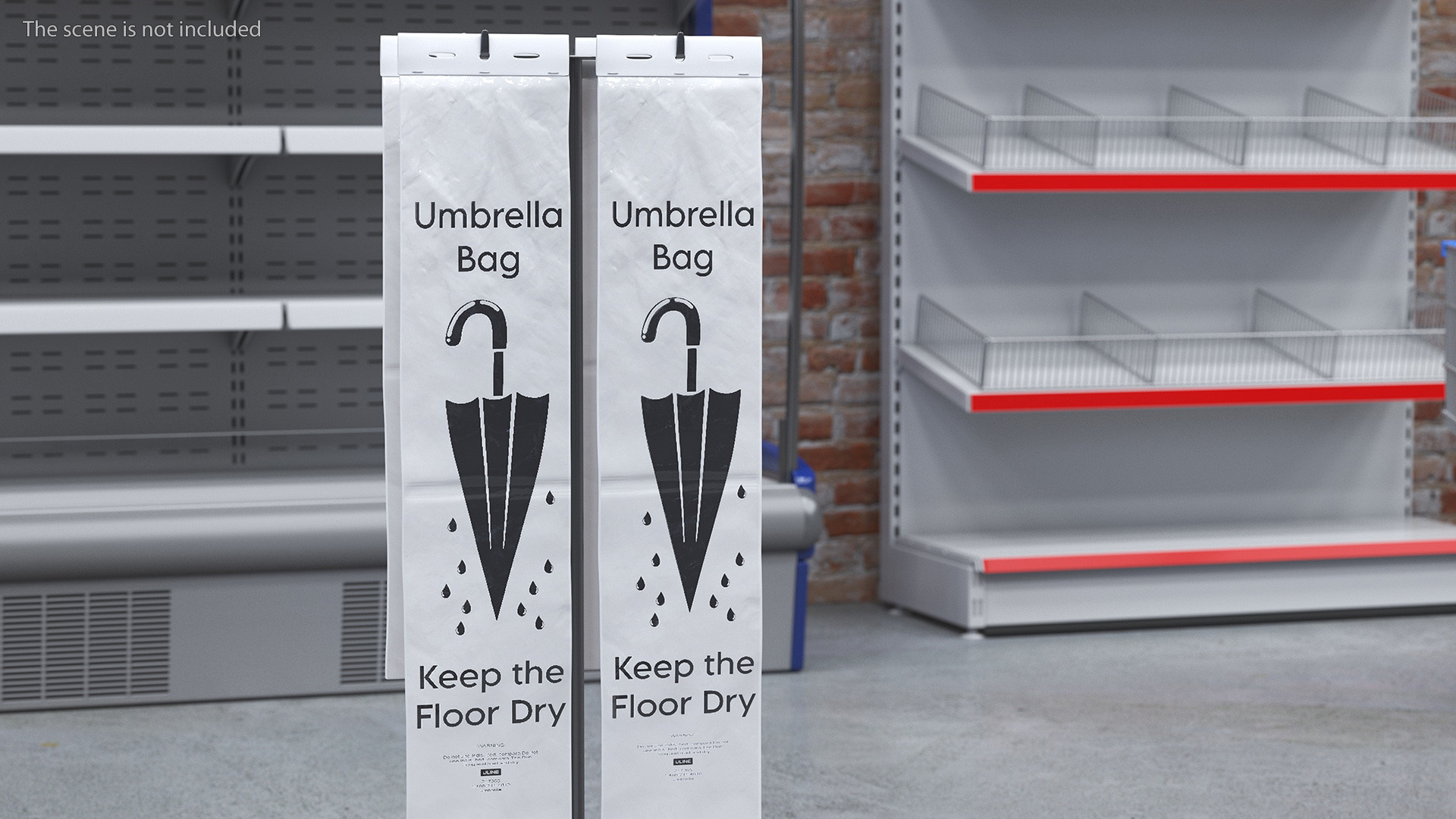 3D Wet Umbrella Bags with Stand model